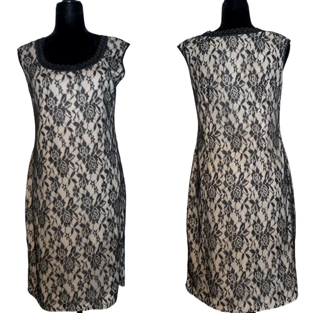 Custom Made Lace Dress w Nude Underlay